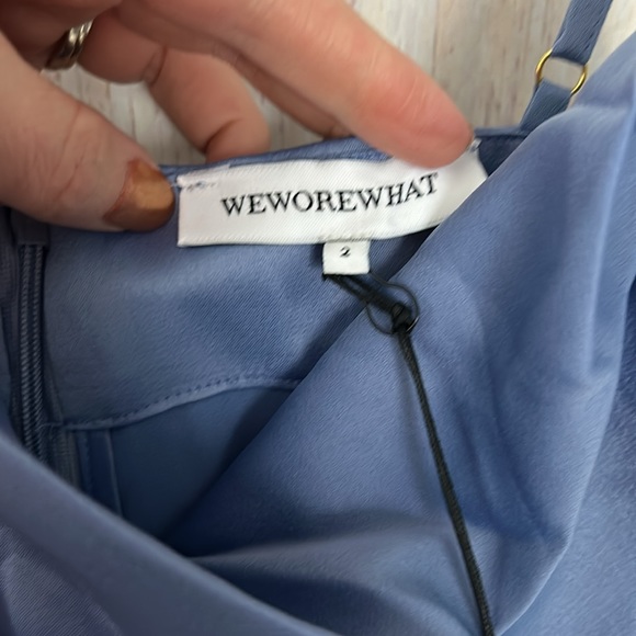 NWT WeWoreWhat Satin Charmeuse Cowl Neck Midi Dress - Picture 7 of 12